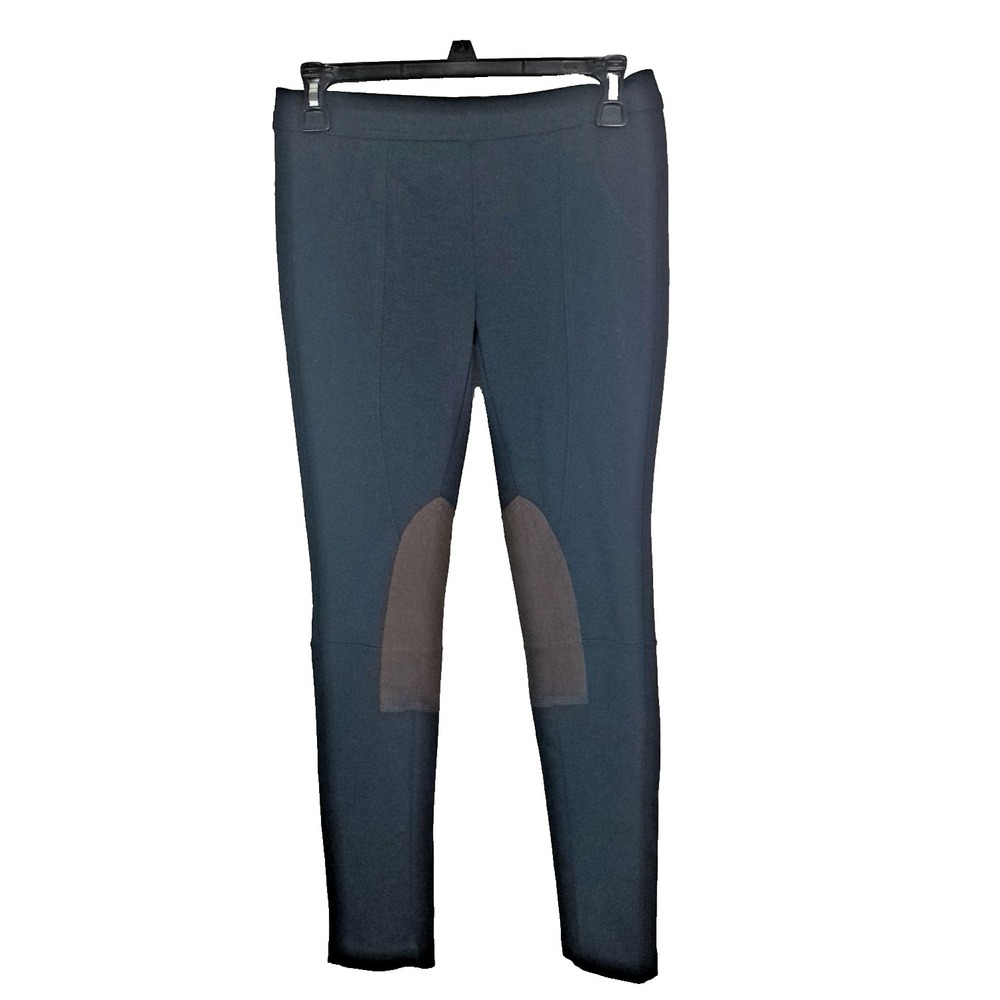 FREE PEOPLE Pants Leggings X-Small Blue Equestrian Riding Faux Suede Trim